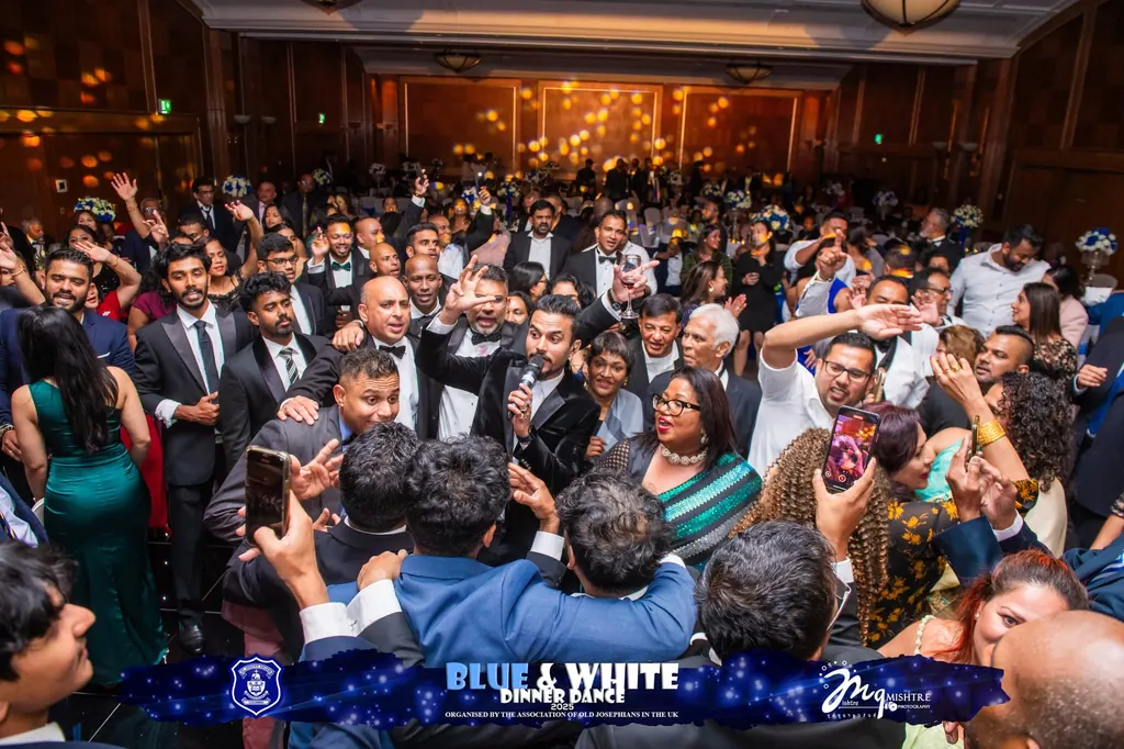 Guests celebrating on the dance floor