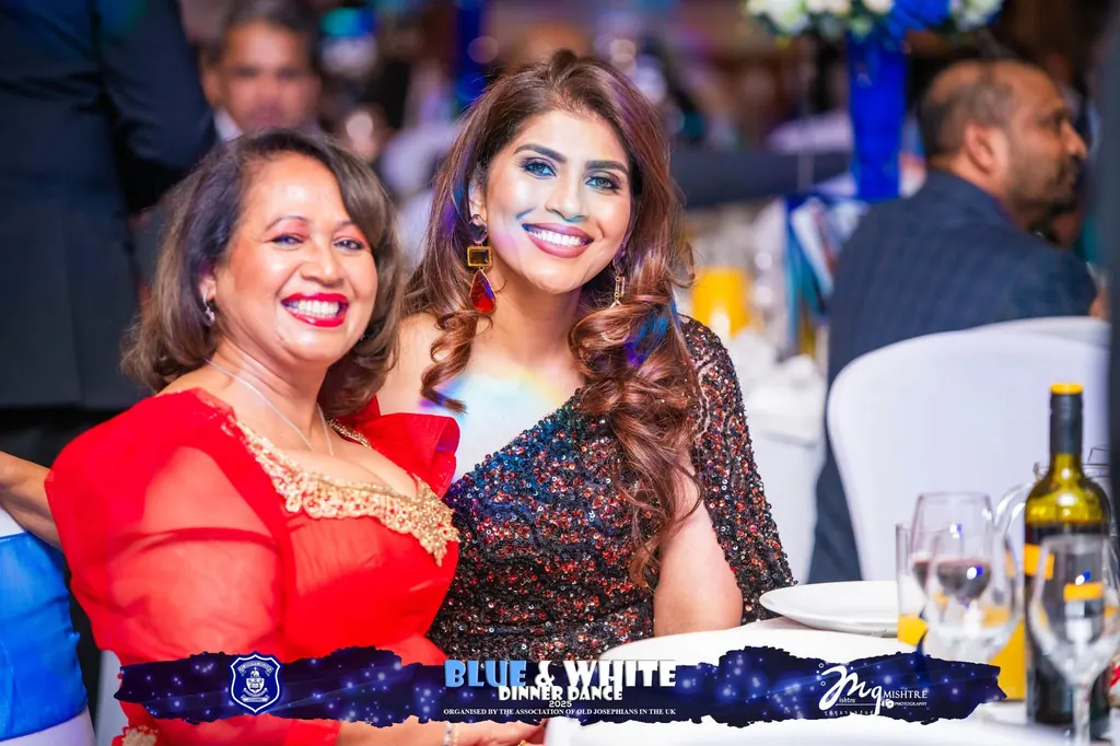 Guests at their table