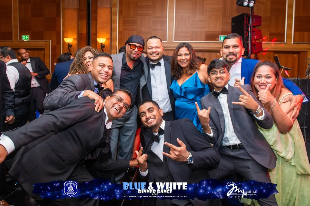 Friends together at the 2025 Blue and White